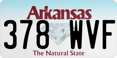 AR license plate 378WVF