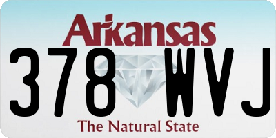 AR license plate 378WVJ