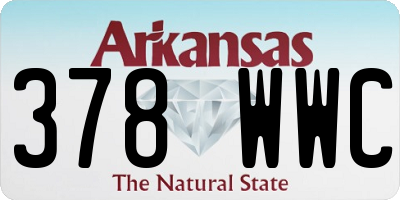 AR license plate 378WWC