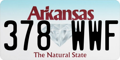AR license plate 378WWF