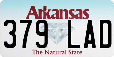 AR license plate 379LAD