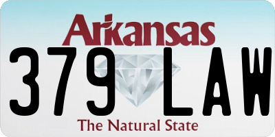 AR license plate 379LAW