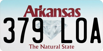 AR license plate 379LOA