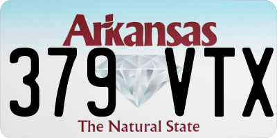 AR license plate 379VTX