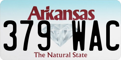 AR license plate 379WAC