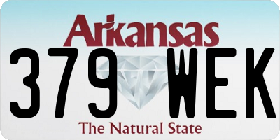 AR license plate 379WEK