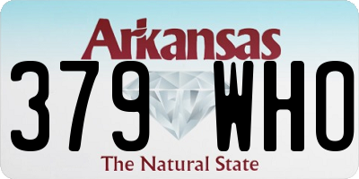 AR license plate 379WHO