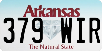 AR license plate 379WIR