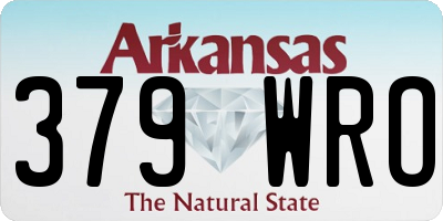 AR license plate 379WRO