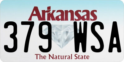 AR license plate 379WSA