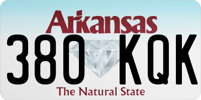AR license plate 380KQK