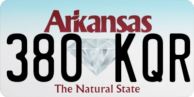 AR license plate 380KQR