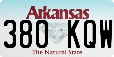 AR license plate 380KQW