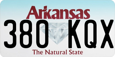 AR license plate 380KQX