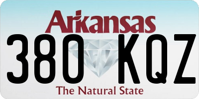 AR license plate 380KQZ