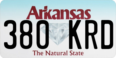AR license plate 380KRD