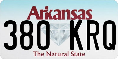 AR license plate 380KRQ