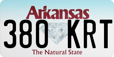 AR license plate 380KRT