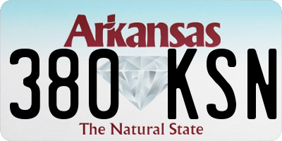 AR license plate 380KSN