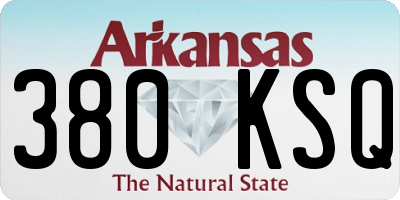 AR license plate 380KSQ