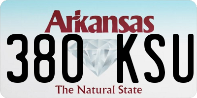 AR license plate 380KSU