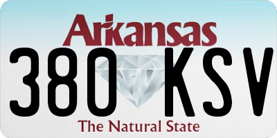 AR license plate 380KSV