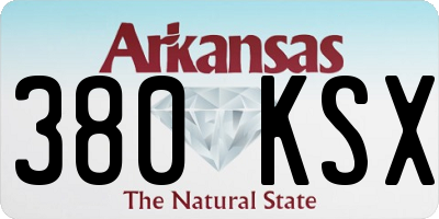 AR license plate 380KSX