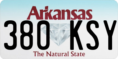 AR license plate 380KSY