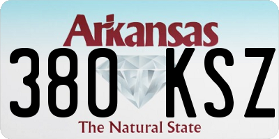 AR license plate 380KSZ