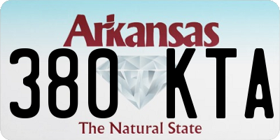 AR license plate 380KTA