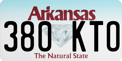 AR license plate 380KTO