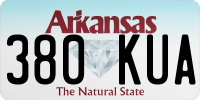 AR license plate 380KUA