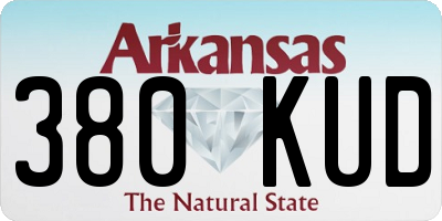 AR license plate 380KUD