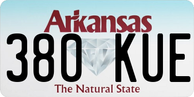 AR license plate 380KUE