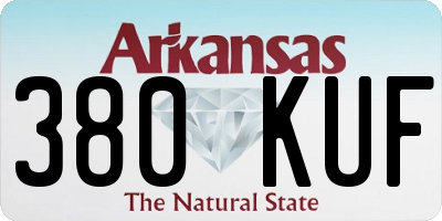 AR license plate 380KUF