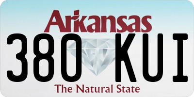 AR license plate 380KUI