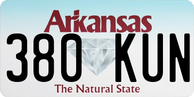 AR license plate 380KUN