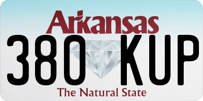 AR license plate 380KUP