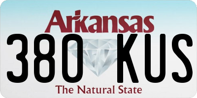 AR license plate 380KUS