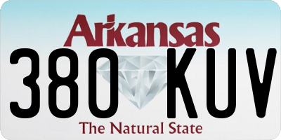 AR license plate 380KUV