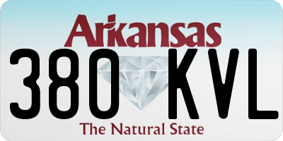 AR license plate 380KVL
