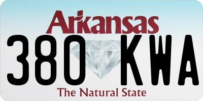 AR license plate 380KWA