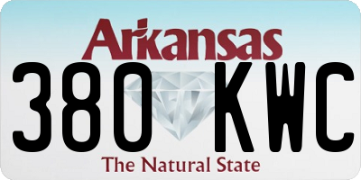 AR license plate 380KWC