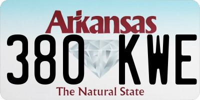 AR license plate 380KWE