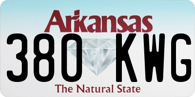 AR license plate 380KWG