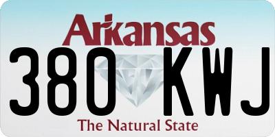 AR license plate 380KWJ