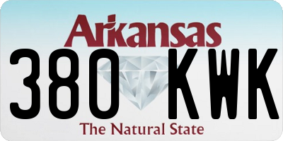 AR license plate 380KWK