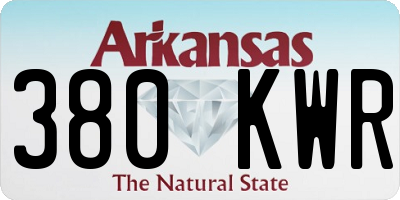 AR license plate 380KWR
