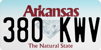 AR license plate 380KWV