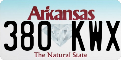 AR license plate 380KWX